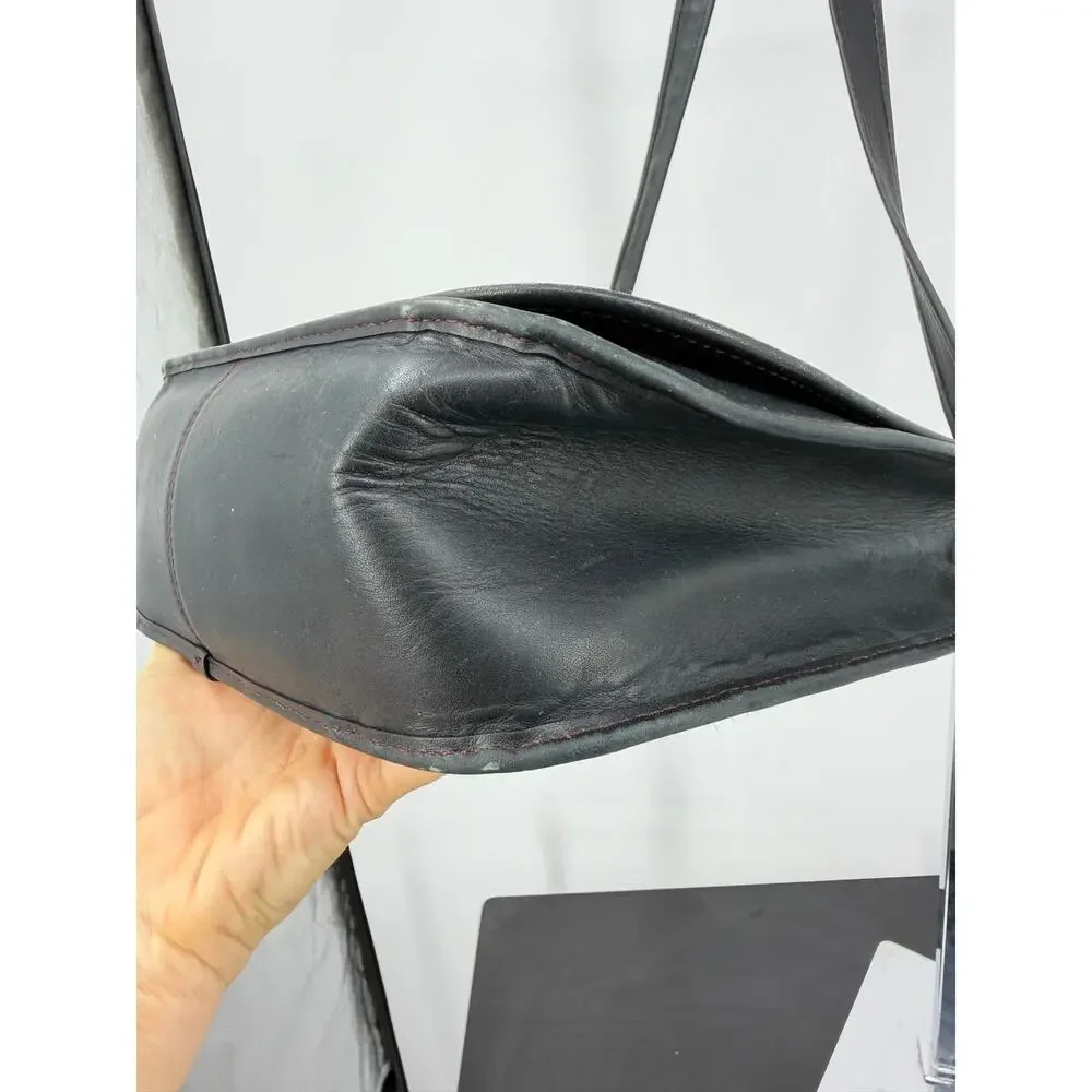 Coach 75th Anniversary Saddle Crossbody Bag Black Leather Limited Edition Flap